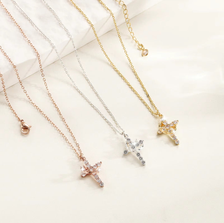 Versaura™ Cross and Crown Necklace